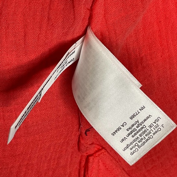 J.Crew 100% Cotton Classic Buttondown Coral Shirt Cuff Blouse Top 2 Cuffs Travel - Picture 9 of 16